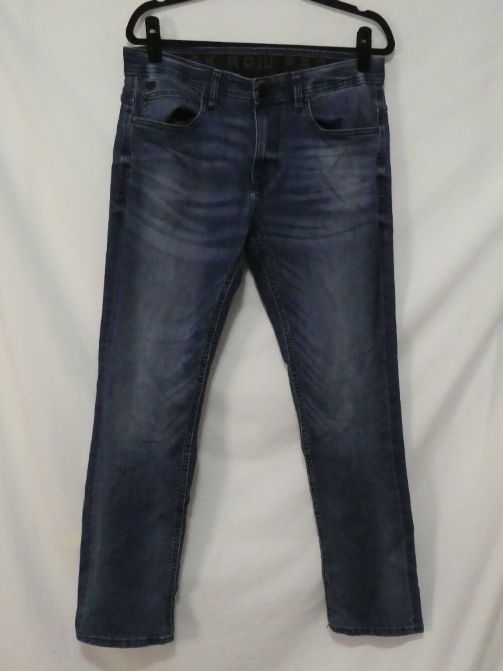 PROJEK RAW Baru Regular Fit Straight Leg Blue Denim Jeans - size 33